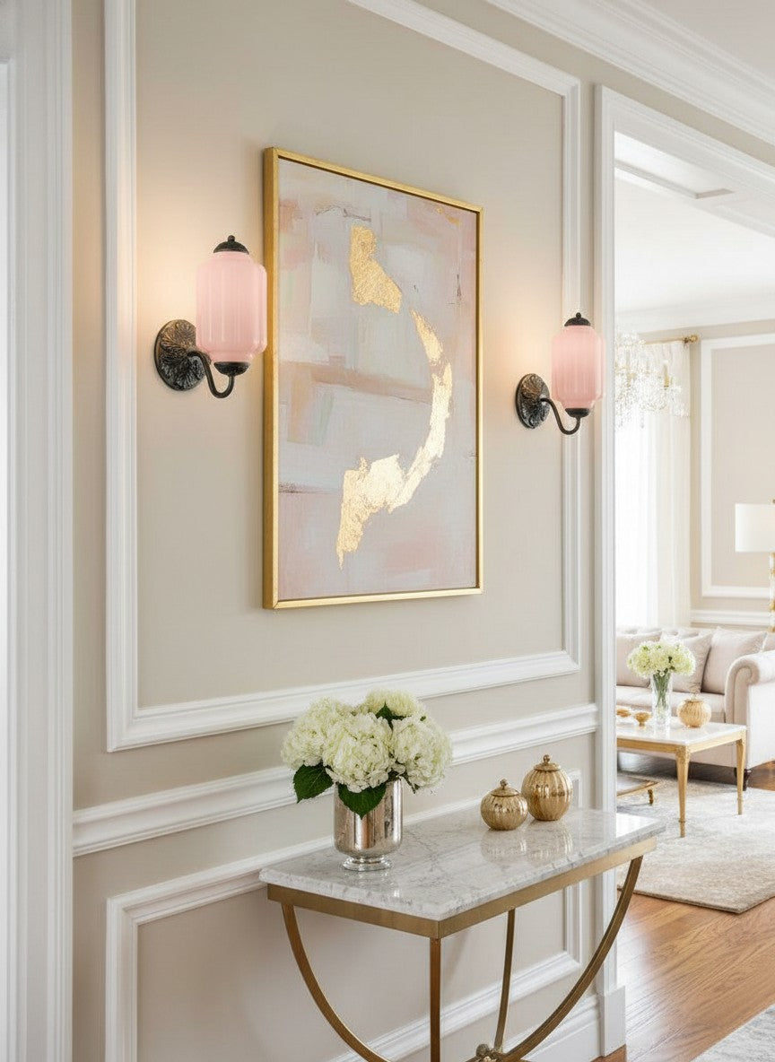 EloiseGlow | Charming Vintage Milk Glass Wall Sconce Lighting Fixture 27
