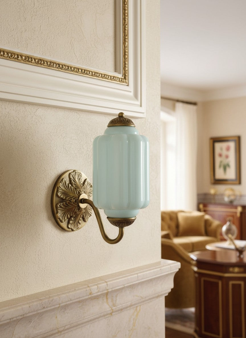 EloiseGlow | Charming Vintage Milk Glass Wall Sconce Lighting Fixture 33