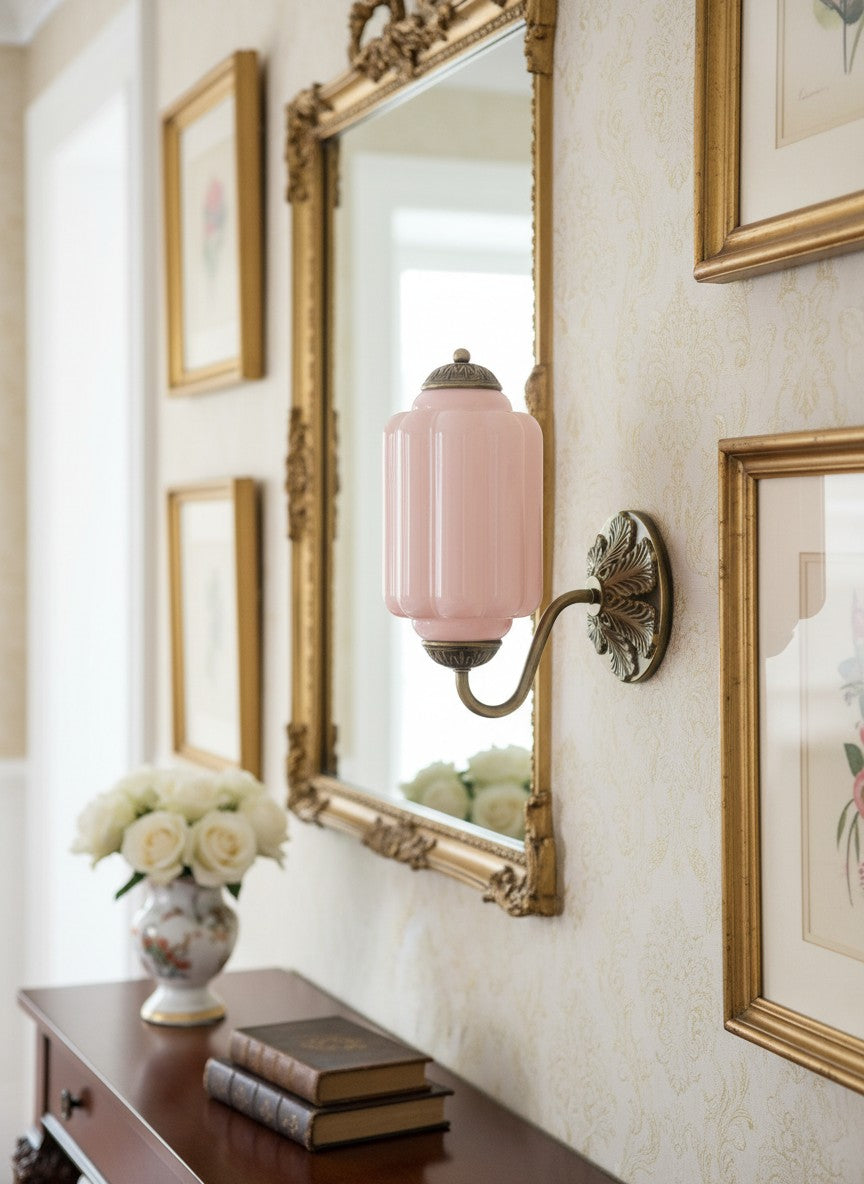 EloiseGlow | Charming Vintage Milk Glass Wall Sconce Lighting Fixture 34