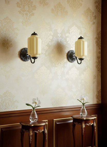 EloiseGlow | Charming Vintage Milk Glass Wall Sconce Lighting Fixture 38