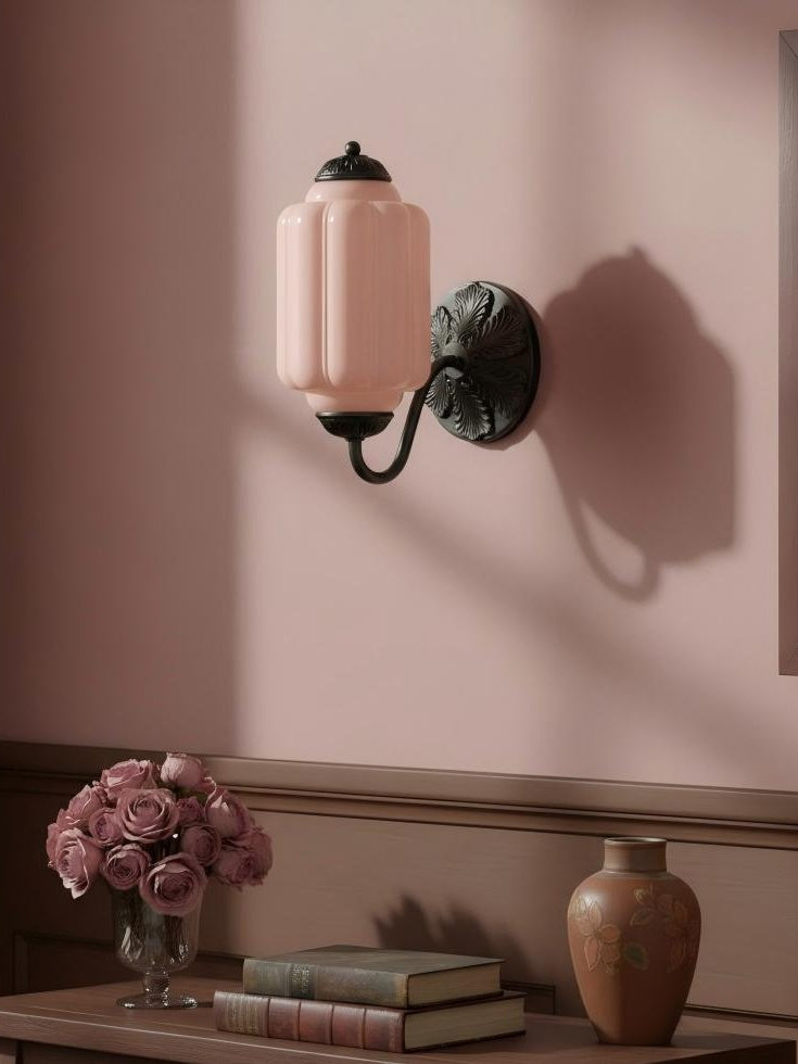 EloiseGlow | Charming Vintage Milk Glass Wall Sconce Lighting Fixture 9
