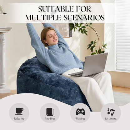 Faux Fur Bean Bag Chair for Adults, Plush Soft Cover Lazy Sofa, Home Furniture for Living Room Bedroom Dorm Office 4