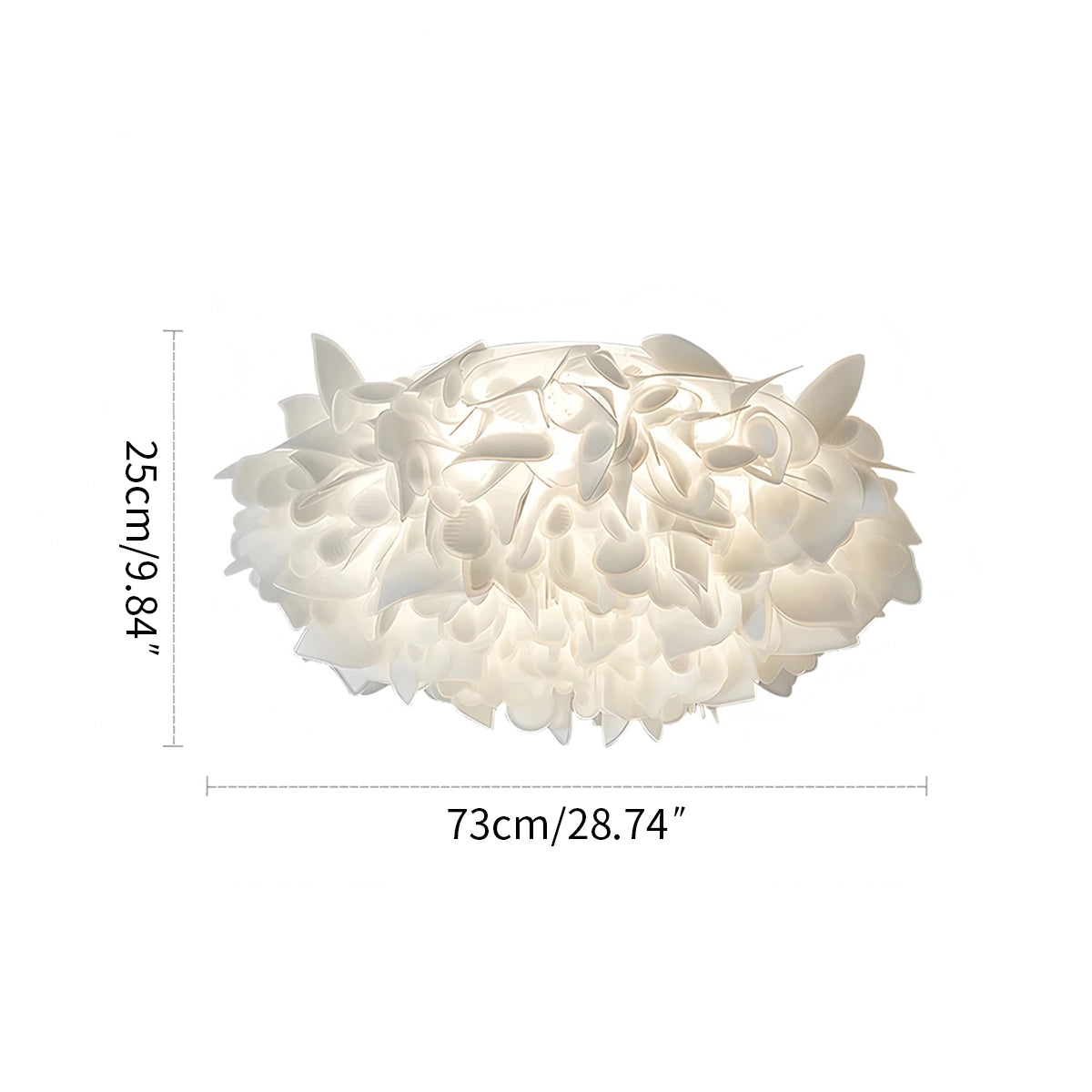 FloraGlow | Elegant Soft White Flush Mount Ceiling Light Fixture 4
