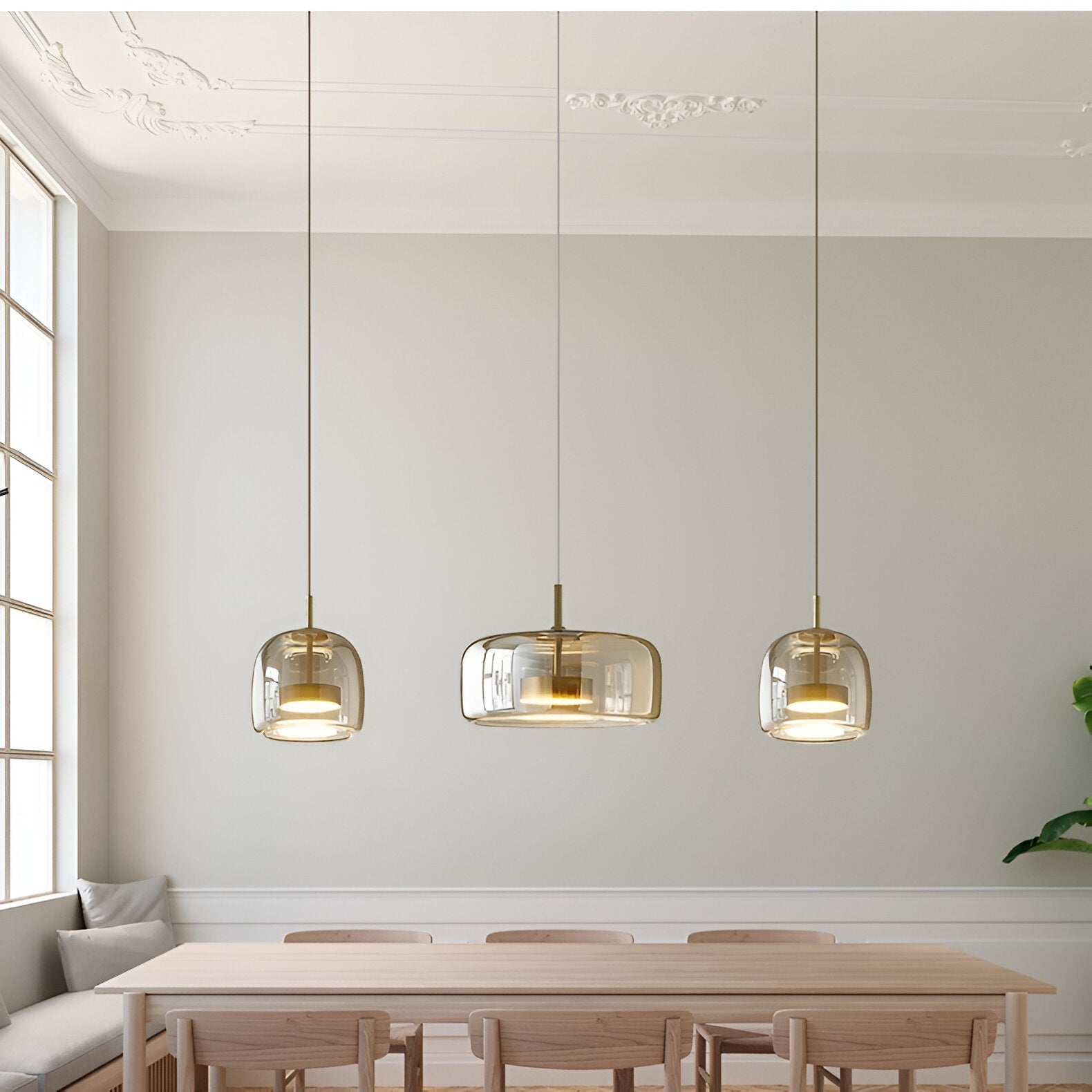 HailieGlass | Elegant Retro Hand-Blown Glass Kitchen Pendant Lighting 7