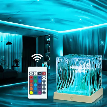 LED Night Light RGB Crystal Projector Lamp Bedroom Decor 0