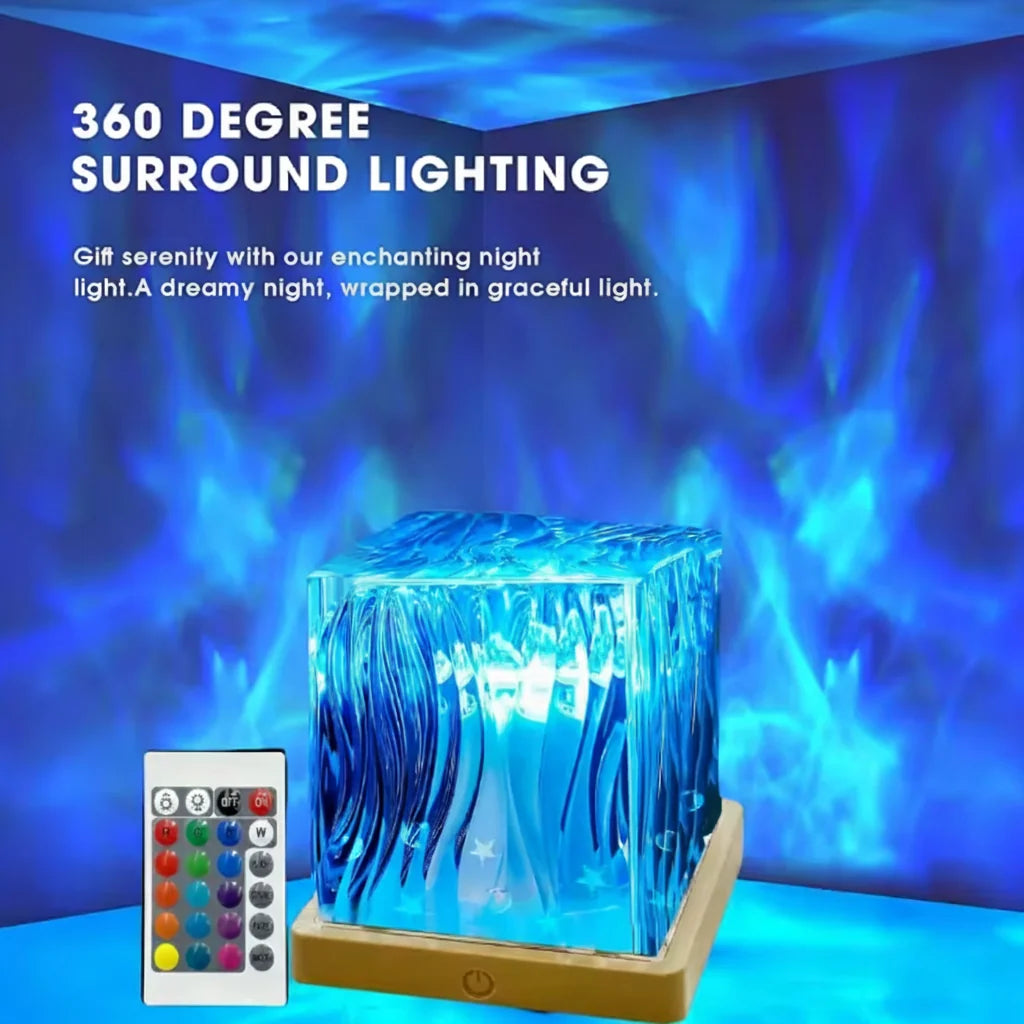 LED Night Light RGB Crystal Projector Lamp Bedroom Decor 3