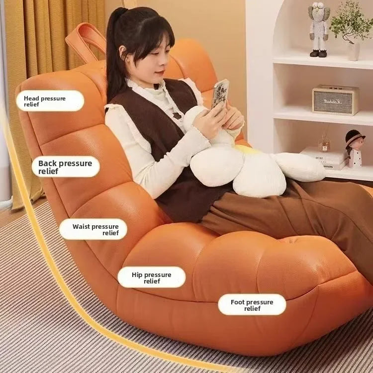 Lazy Sofa,Bedroom Small Caterpillar Can Lie Down and Sleep Single Small Sofa,Recliner Tatami Leisure Chair 1