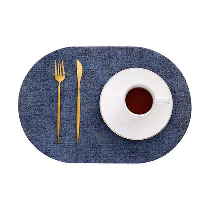 LinoMat | Oval Faux Leather Placemats | Heat Resistant &amp; Non-Slip 10