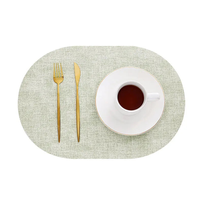LinoMat | Oval Faux Leather Placemats | Heat Resistant &amp; Non-Slip 9
