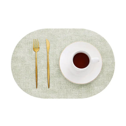 LinoMat | Oval Faux Leather Placemats | Heat Resistant &amp; Non-Slip 9