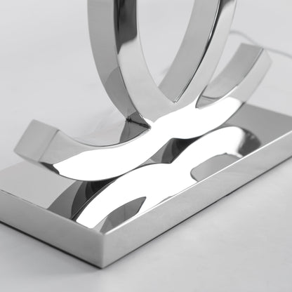 Luminara | Modern Sleek Stainless Steel Table Lamp for Bedroom or Living Room 8