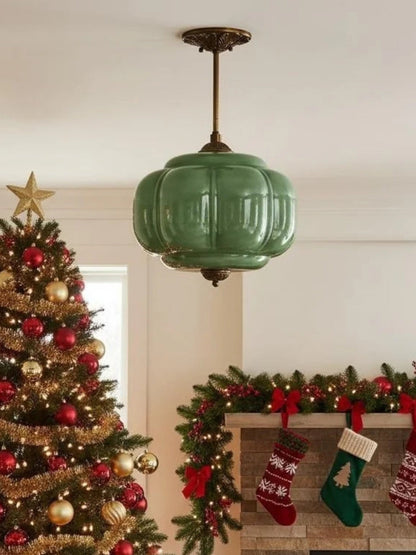 LunaGlass | Vintage Elegant Milk Glass Pendant Ceiling Light Fixture 10