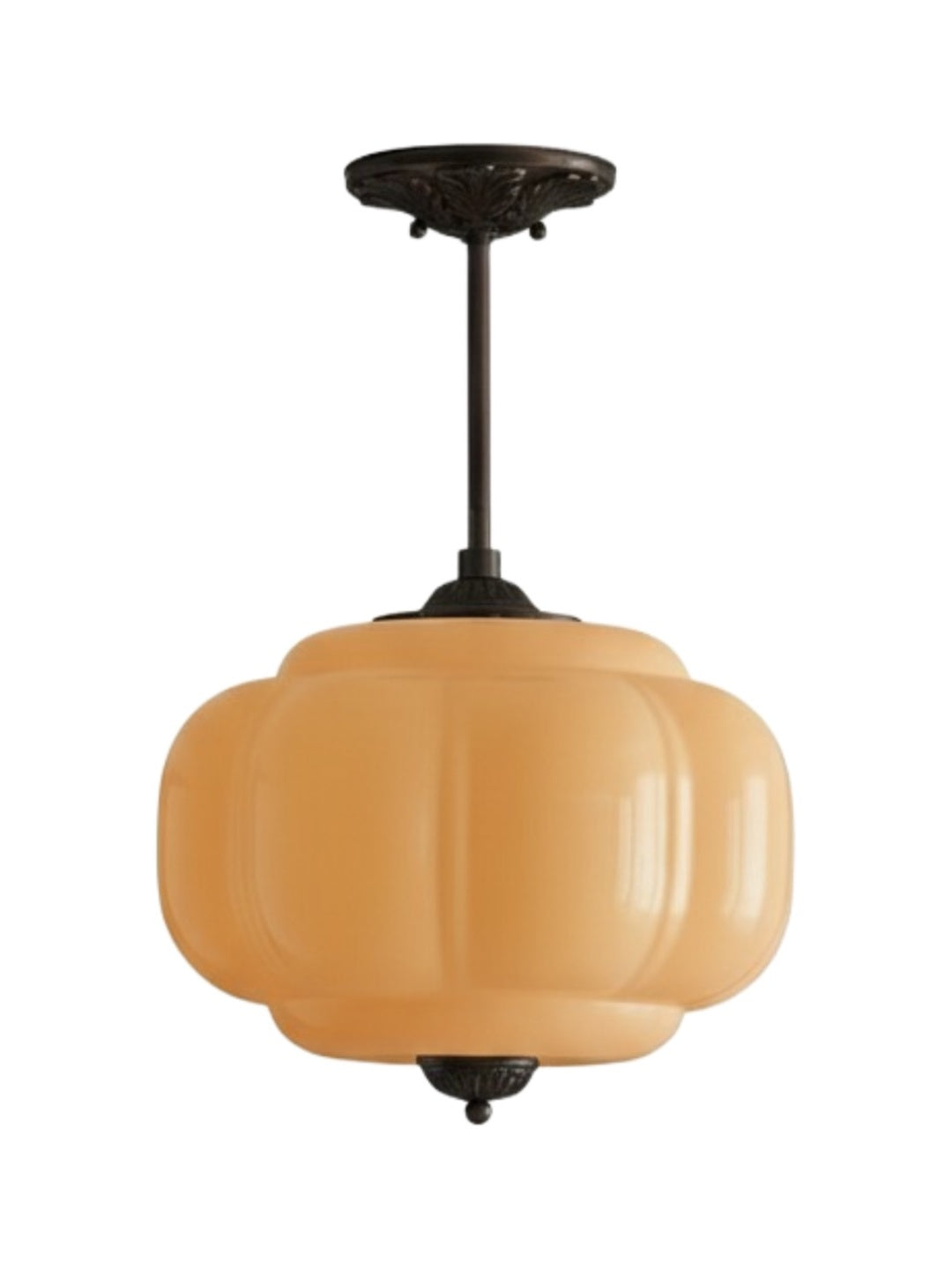 LunaGlass | Vintage Elegant Milk Glass Pendant Ceiling Light Fixture 11