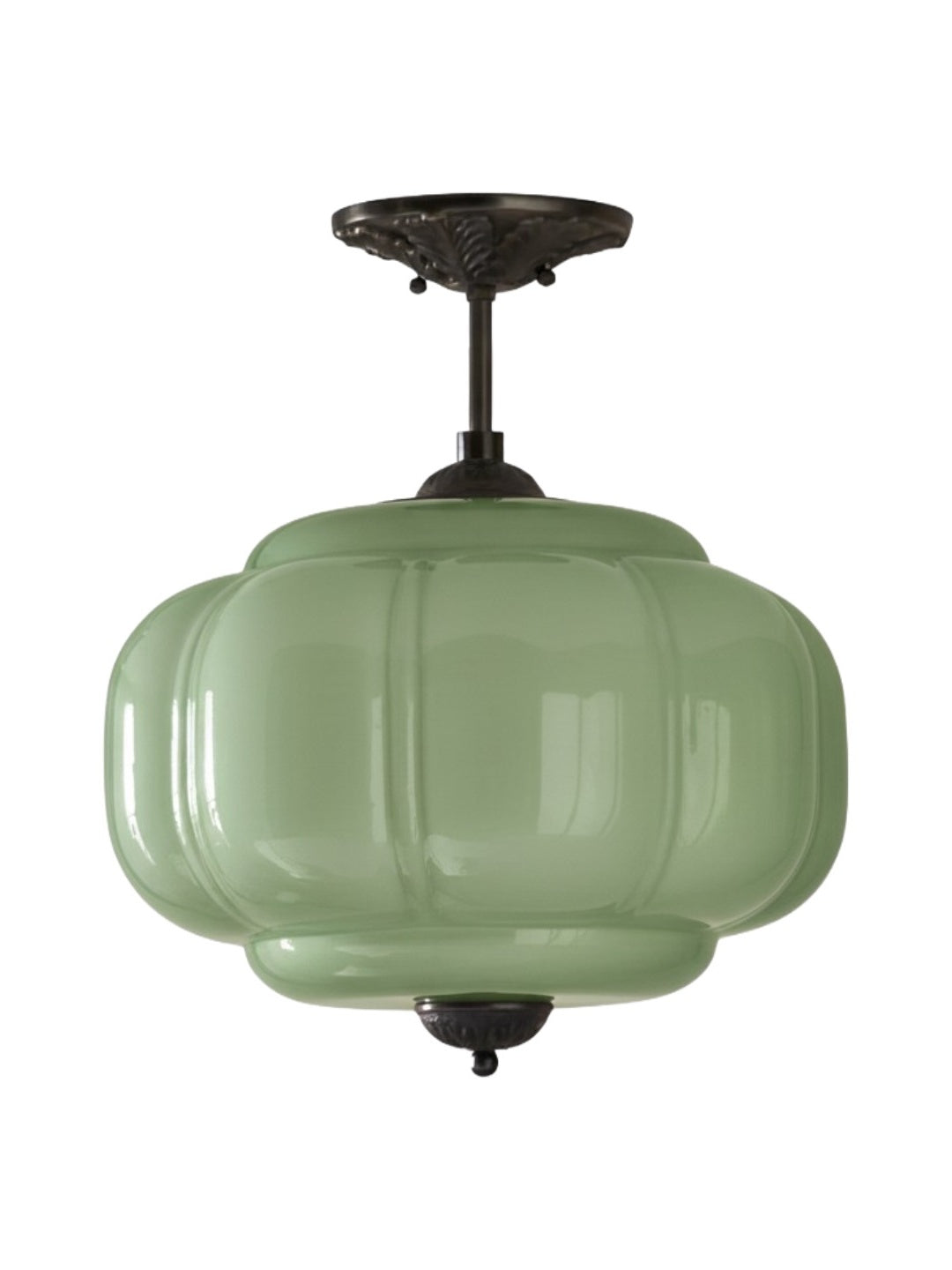 LunaGlass | Vintage Elegant Milk Glass Pendant Ceiling Light Fixture 15