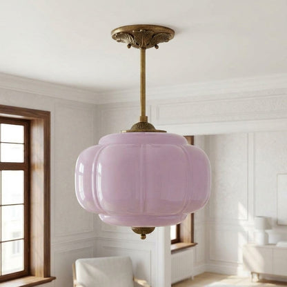 LunaGlass | Vintage Elegant Milk Glass Pendant Ceiling Light Fixture 18