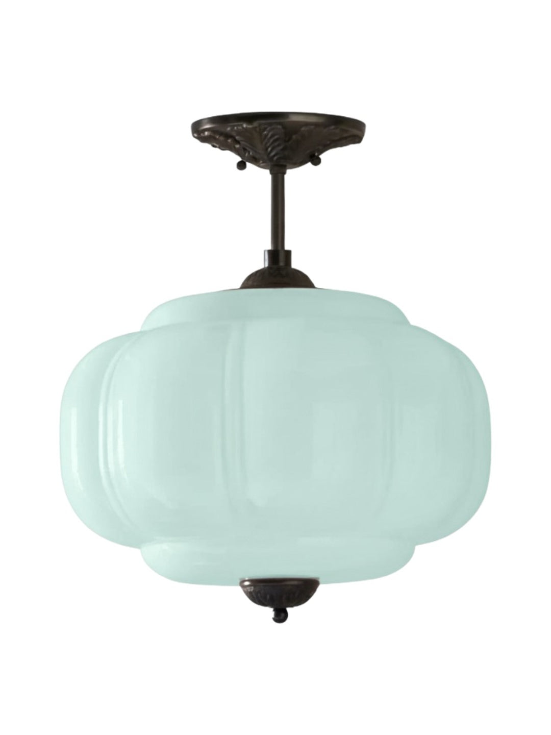 LunaGlass | Vintage Elegant Milk Glass Pendant Ceiling Light Fixture 19