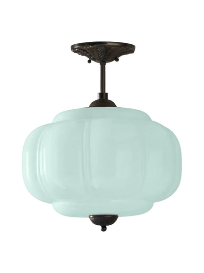 LunaGlass | Vintage Elegant Milk Glass Pendant Ceiling Light Fixture 19