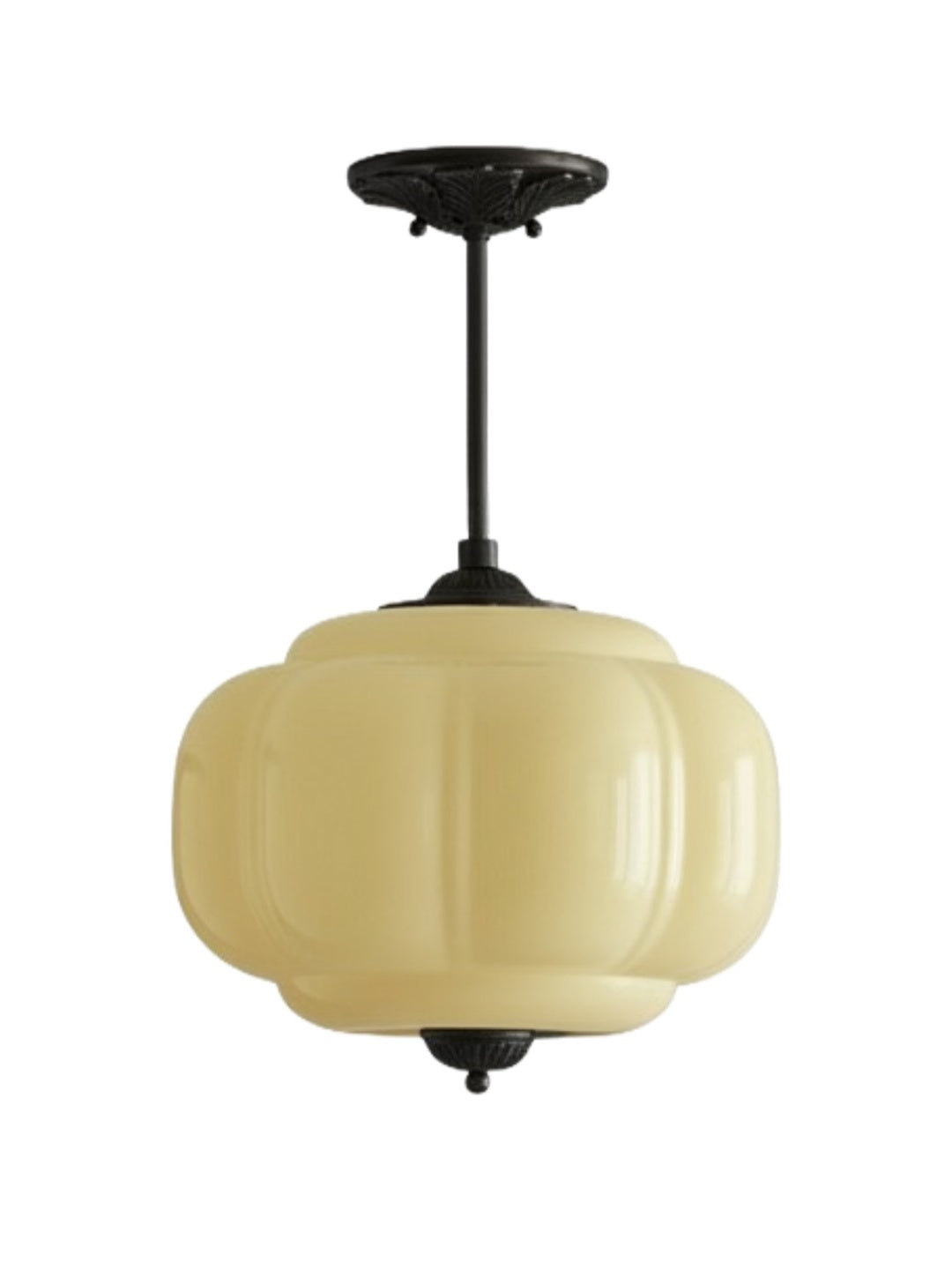 LunaGlass | Vintage Elegant Milk Glass Pendant Ceiling Light Fixture 22