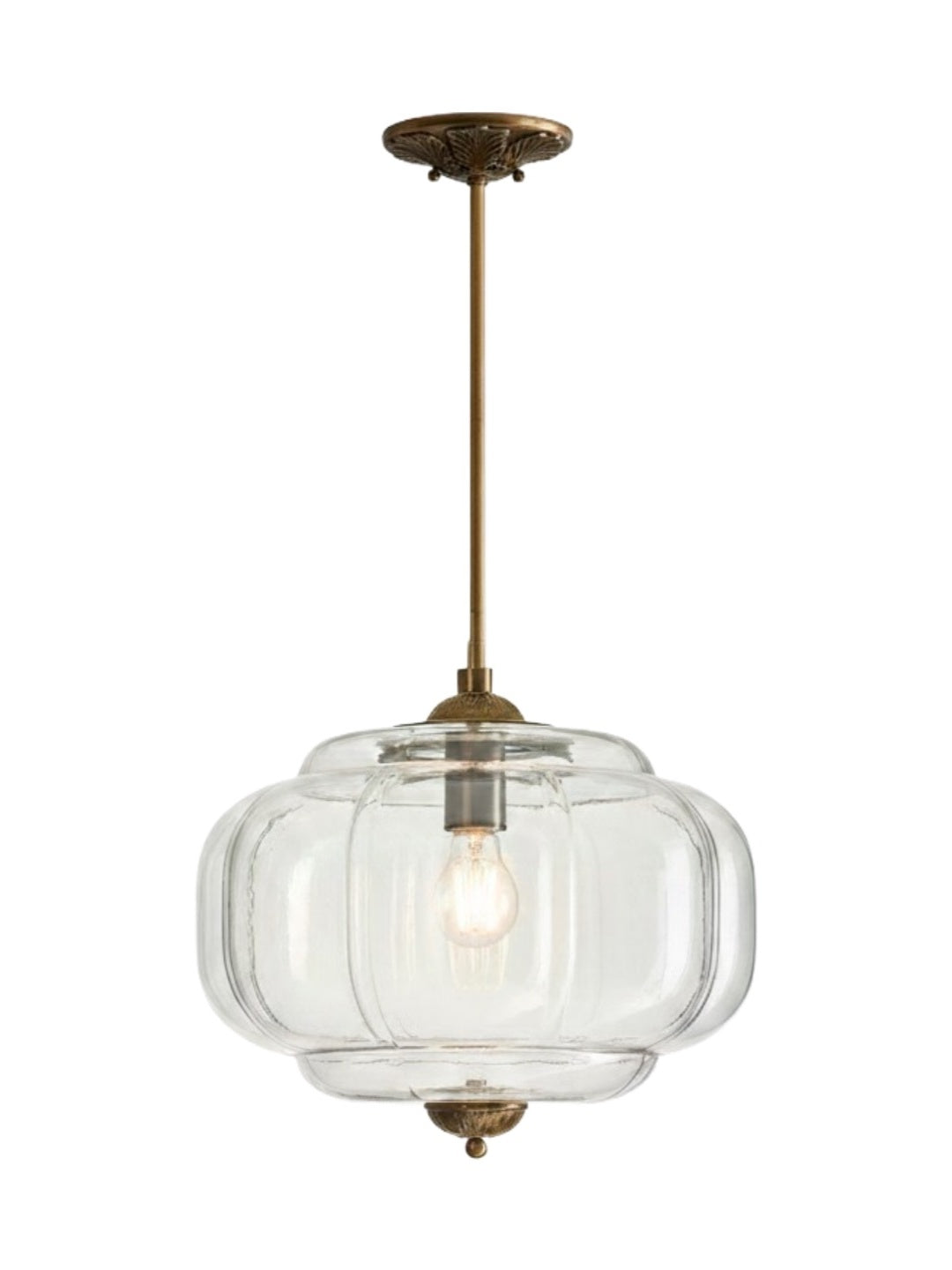 LunaGlass | Vintage Elegant Milk Glass Pendant Ceiling Light Fixture 23