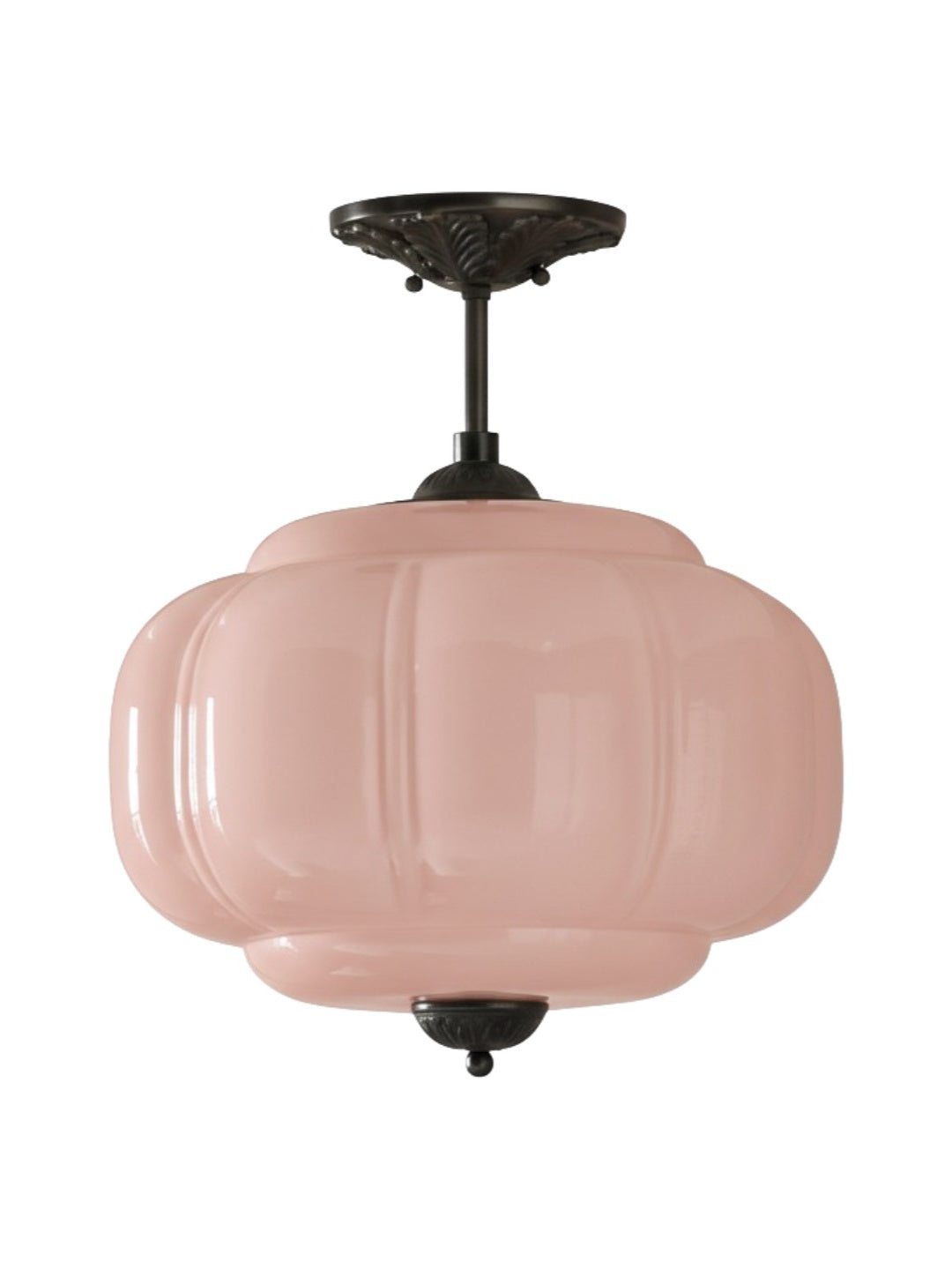 LunaGlass | Vintage Elegant Milk Glass Pendant Ceiling Light Fixture 24