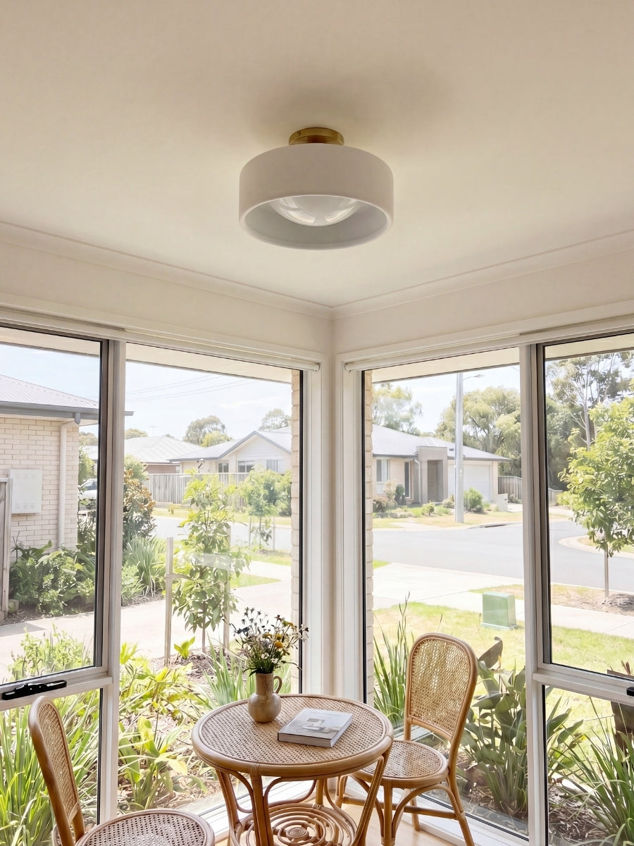 Lunaria | Sleek Modern Porcelain Flush Mount Ceiling Light Fixture 1