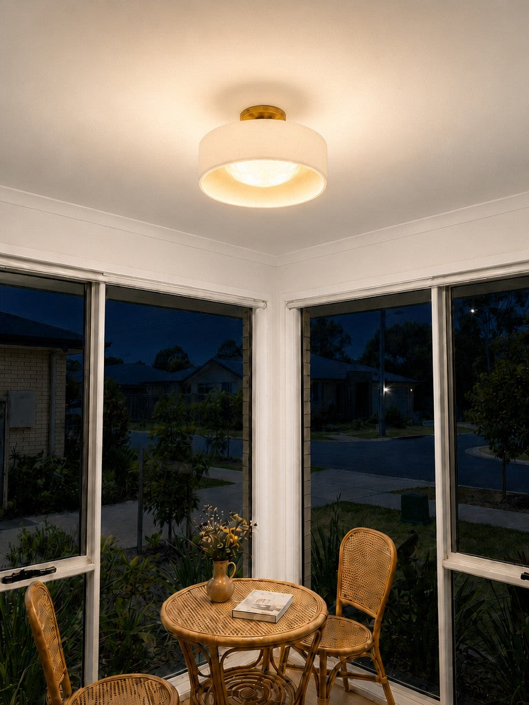 Lunaria | Sleek Modern Porcelain Flush Mount Ceiling Light Fixture 2