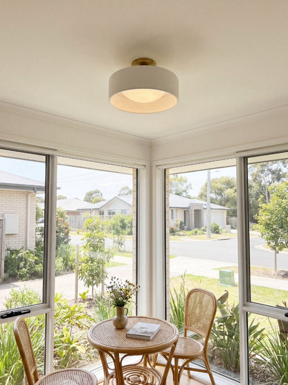 Lunaria | Sleek Modern Porcelain Flush Mount Ceiling Light Fixture 3