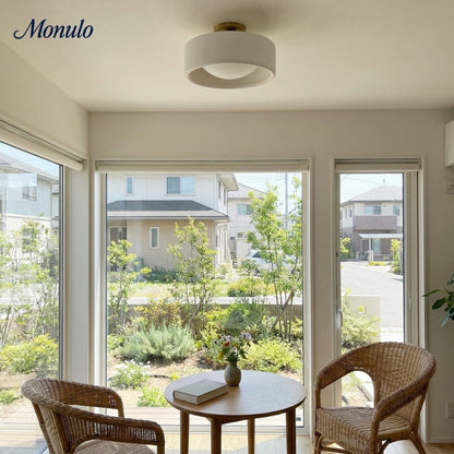Lunaria | Sleek Modern Porcelain Flush Mount Ceiling Light Fixture 7