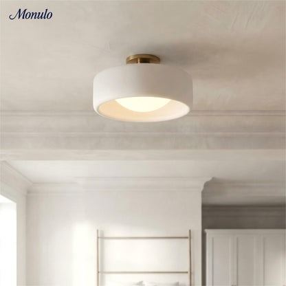 Lunaria | Sleek Modern Porcelain Flush Mount Ceiling Light Fixture 8