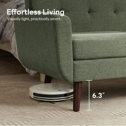 Mid Century | Loveseat Sofa with Pocket Springs & Tufted Linen | Stylish Seating for Living Room & Bedroom 5