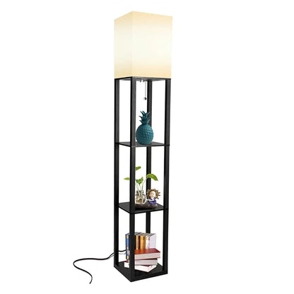 Modern Floor Lamp with Shelves & 3 Color Temperature LED Bulb | Stylish Lighting Solution for Living Room and Office 6