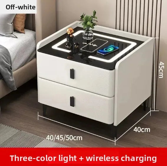Modern Nightstand | Smart Bedside Table with Wireless Charging & Combination Lock | Ideal for Convenience in Hotels 11
