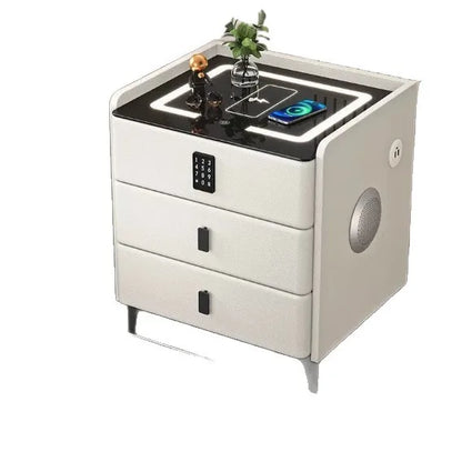 Modern Nightstand | Smart Bedside Table with Wireless Charging & Combination Lock | Ideal for Convenience in Hotels 4