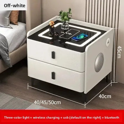 Modern Nightstand | Smart Bedside Table with Wireless Charging & Combination Lock | Ideal for Convenience in Hotels 6