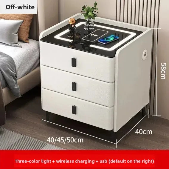 Modern Nightstand | Smart Bedside Table with Wireless Charging & Combination Lock | Ideal for Convenience in Hotels 7