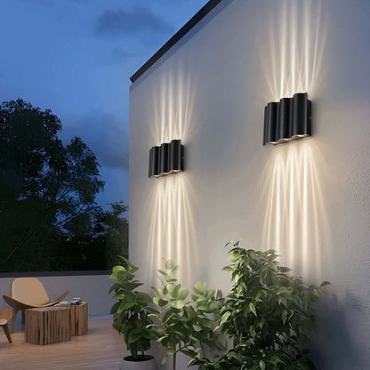 Modern Wave | Outdoor Wall Lantern with High-Brightness LED | Unique Wavy Design for Courtyards and Entrances 2