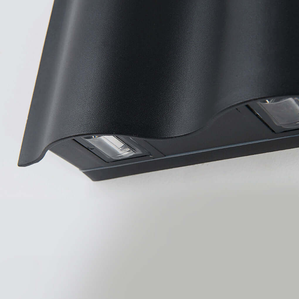 Modern Wave | Outdoor Wall Lantern with High-Brightness LED | Unique Wavy Design for Courtyards and Entrances 6
