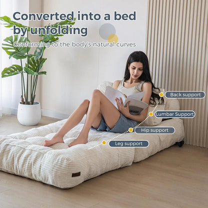 Modular Sofa Bed | Pull Out Sofa Bed with Shredded Foam Filling | Space-Saving Comfort for Small Living Areas 1
