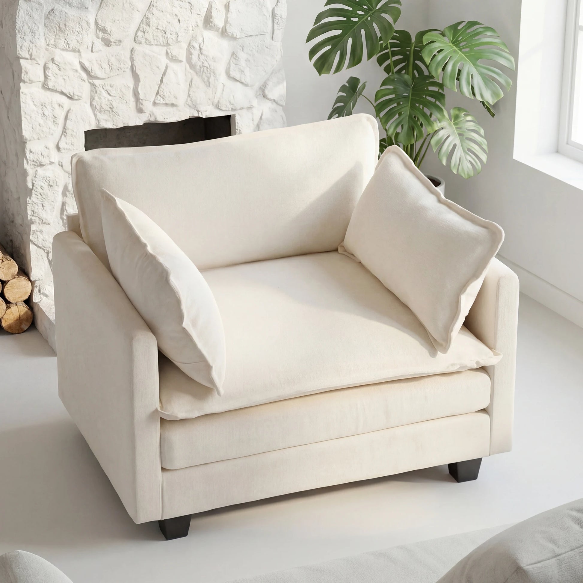 Modular Sofa | Comfy Cloud Sectional Couch with Deep Seats & Ottoman | Versatile Design for Living Room Comfort 1