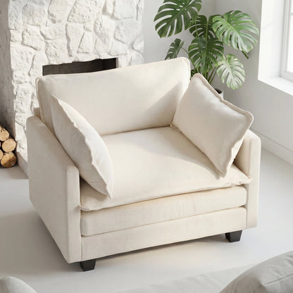 Modular Sofa | Comfy Cloud Sectional Couch with Deep Seats & Ottoman | Versatile Design for Living Room Comfort 1