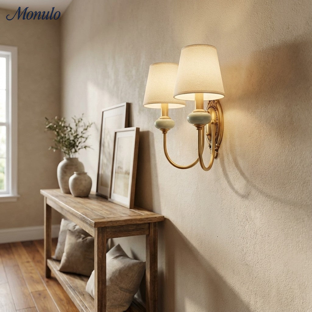 RowanClassic | Elegant Ceramic Wall Sconce Light for Hallway or Bedroom 26