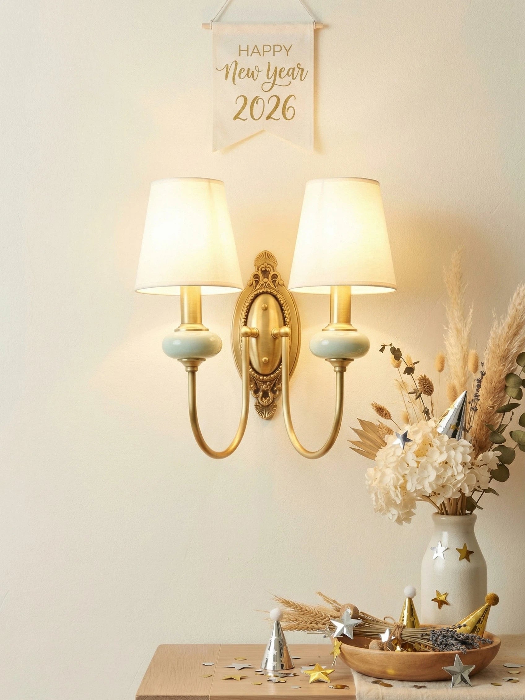 RowanClassic | Elegant Ceramic Wall Sconce Light for Hallway or Bedroom 4