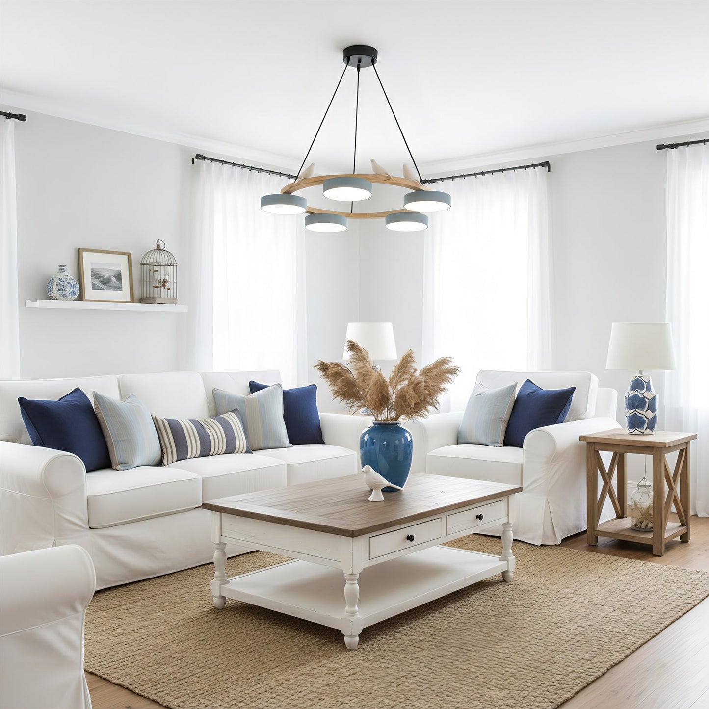 SiennaBird | Elegant Antique Gold Round Dining Room Chandelier 17