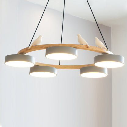SiennaBird | Elegant Antique Gold Round Dining Room Chandelier 18