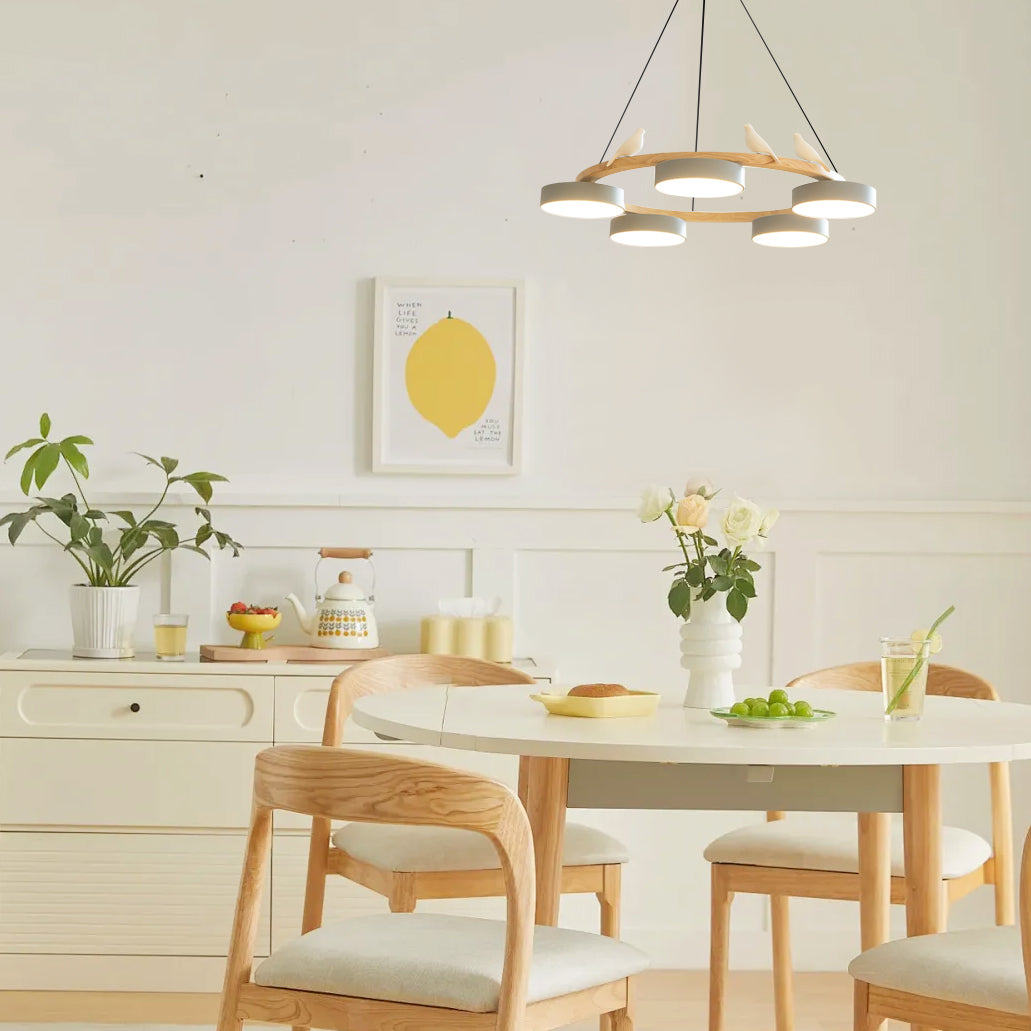 SiennaBird | Elegant Antique Gold Round Dining Room Chandelier 6