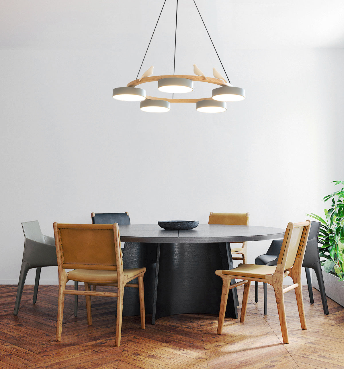SiennaBird | Elegant Antique Gold Round Dining Room Chandelier 7