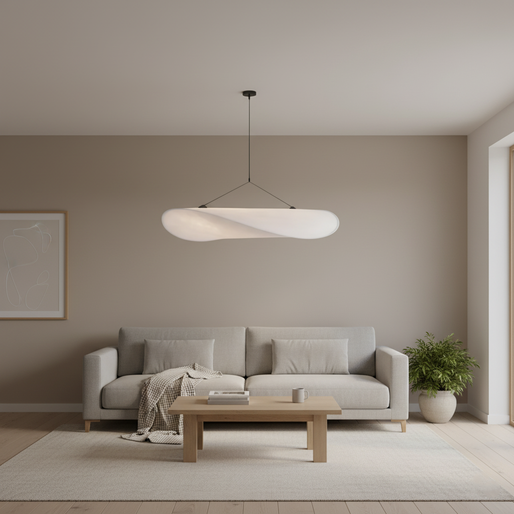 SilkAura | Serene Japandi Minimalist Hanging Pendant Light Fixture 6