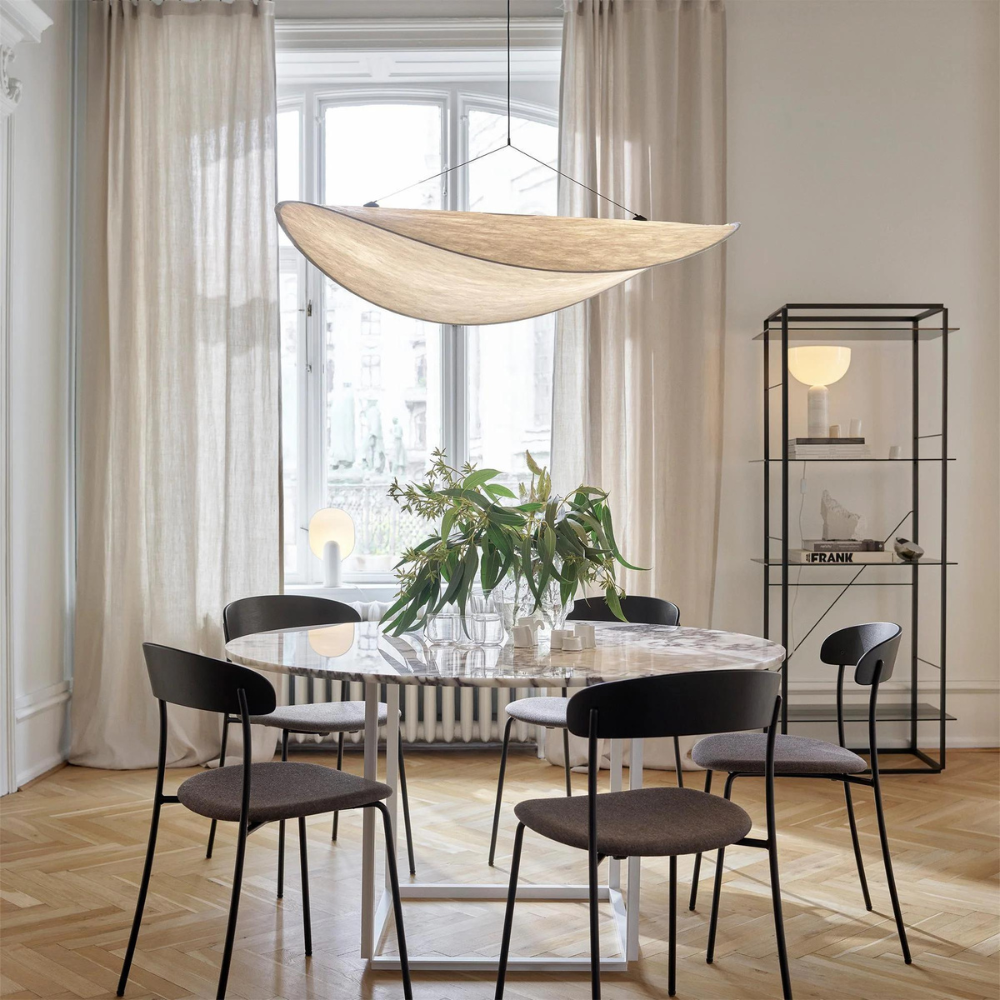 SilkAura | Serene Japandi Minimalist Hanging Pendant Light Fixture 7