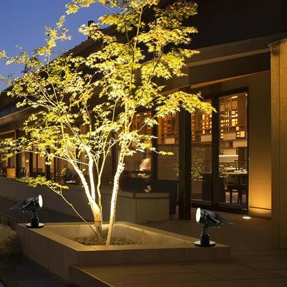 Solar Garden Lights | Adjustable RGB Spotlights with Durable Aluminum Design | Perfect for Landscape Illumination 4