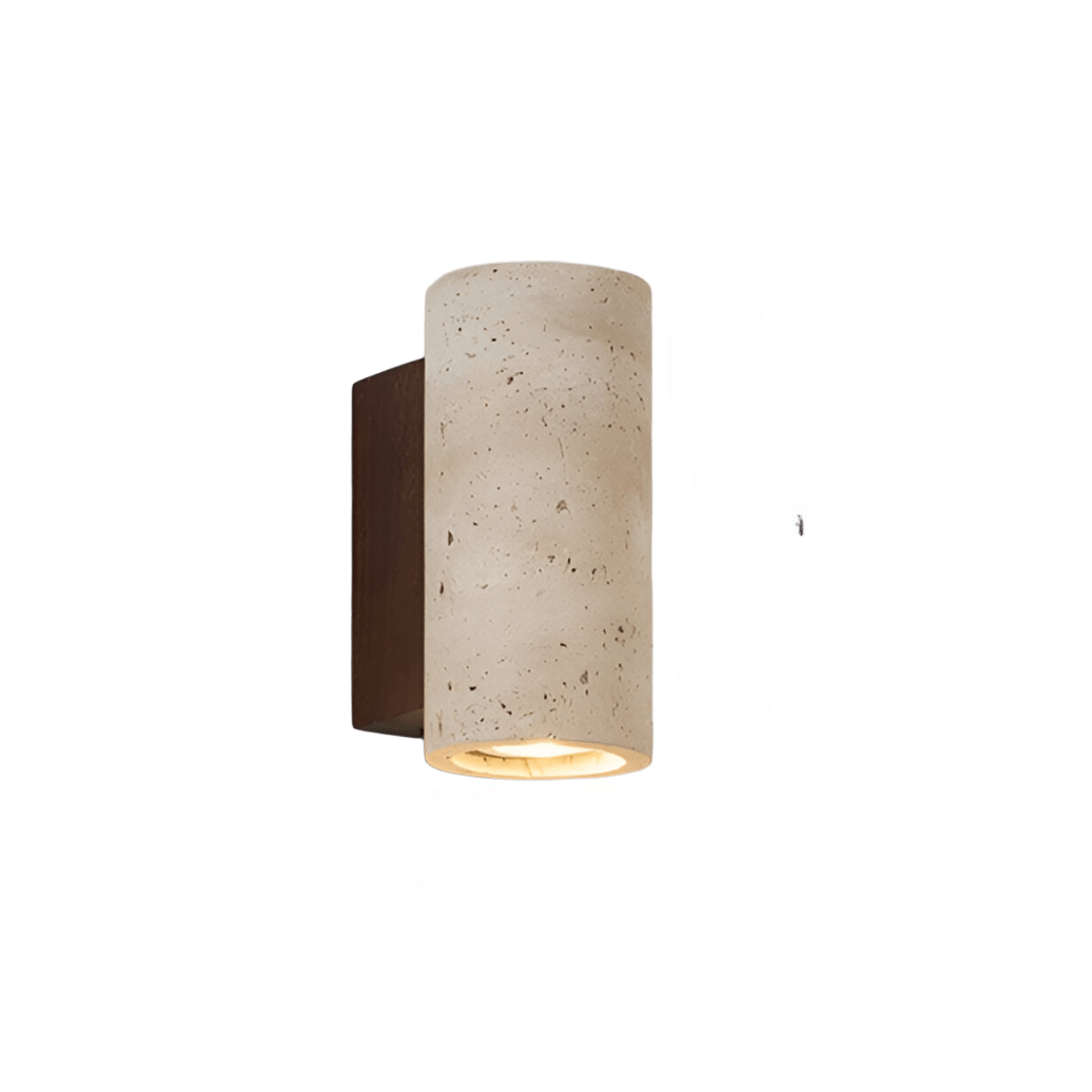 TravertineGlow | Elegant Minimalist Natural Stone Wall Sconce Light 0